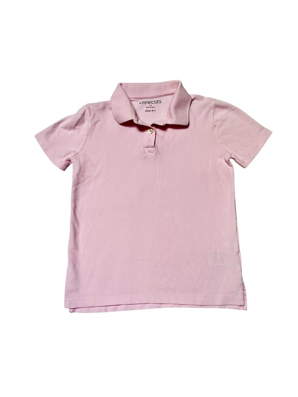 Crewcuts Pastel Pink Polo Shirt Size 6/7